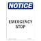 Signmission OSHA Notice, 5" Height, Emergency Stop Sign, 5" X 3.5", Portrait OS-NS-D-35-V-11922 - alternate 1